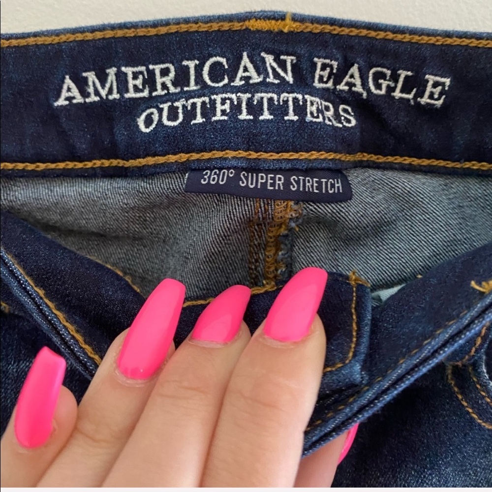 Ripped Dark Wash Jeans - Picture 5 of 6